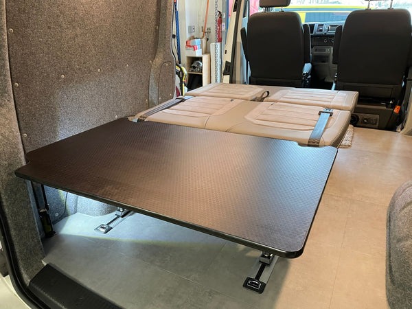 STee FRee – VW T5/T6 California conversions Multiflexboard. Consoles with struts and board